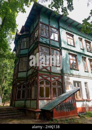 Svetlogorsk, Russie - août 08 2019 : vue extérieure de la Pension Waldschloss le 08 2019 août à Svetlogorsk, Russie. Banque D'Images