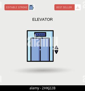 Icône de vecteur simple de l'ascenseur. Illustration de Vecteur