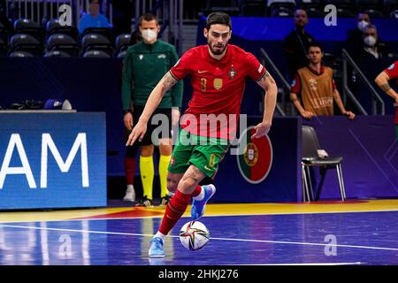 Amsterdam, pays-Bas.04th févr. 2022.AMSTERDAM, PAYS-BAS - FÉVRIER 4: Erick du Portugal pendant le Futsal masculin Euro 2022 demi-finale match entre le Portugal et l'Espagne au Ziggo Dome le 4 février 2022 à Amsterdam, pays-Bas (photo de Jeroen Meuwsen/Orange Pictures) crédit: Orange pics BV/Alay Live News Banque D'Images