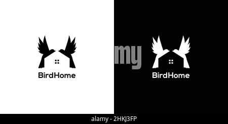 Design simple et attrayant pour le logo Birdhouse Illustration de Vecteur