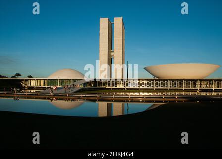 Congrès National du Brésil, Brasilia, Brésil Banque D'Images