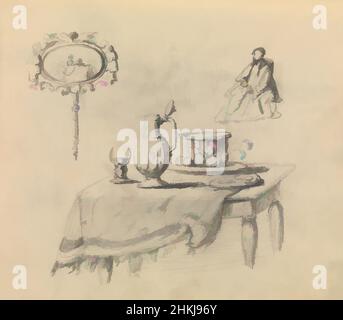 Art inspiré par la vie plate, miroir, figure assise, James Ensor, dessin, Art belge, œuvres classiques modernisées par Artotop avec une touche de modernité. Formes, couleur et valeur, impact visuel accrocheur sur l'art émotions par la liberté d'œuvres d'art d'une manière contemporaine. Un message intemporel qui cherche une nouvelle direction créative. Artistes qui se tournent vers le support numérique et créent le NFT Artotop Banque D'Images