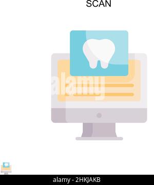 Icône de vecteur simple de numérisation.Modèle de conception de symbole d'illustration pour élément d'interface utilisateur Web mobile. Illustration de Vecteur