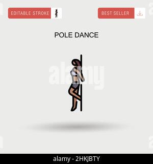 Pole dance simple vecteur icône. Illustration de Vecteur