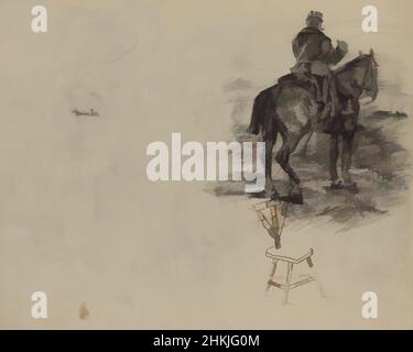 Art inspiré par Soldier à cheval, chaise, James Ensor, dessin, art belge, Œuvres classiques modernisées par Artotop avec une touche de modernité. Formes, couleur et valeur, impact visuel accrocheur sur l'art émotions par la liberté d'œuvres d'art d'une manière contemporaine. Un message intemporel qui cherche une nouvelle direction créative. Artistes qui se tournent vers le support numérique et créent le NFT Artotop Banque D'Images