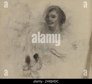 Art inspiré par la tête féminine et la figure assise, James Ensor, dessin, Art belge, œuvres classiques modernisées par Artotop avec une touche de modernité. Formes, couleur et valeur, impact visuel accrocheur sur l'art émotions par la liberté d'œuvres d'art d'une manière contemporaine. Un message intemporel qui cherche une nouvelle direction créative. Artistes qui se tournent vers le support numérique et créent le NFT Artotop Banque D'Images