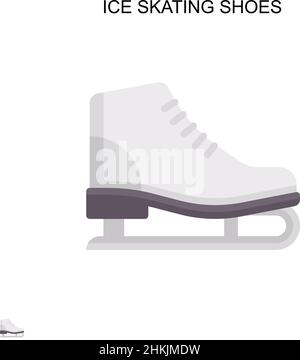 Chaussures de patinage sur glace icône vecteur simple.Modèle de conception de symbole d'illustration pour élément d'interface utilisateur Web mobile. Illustration de Vecteur