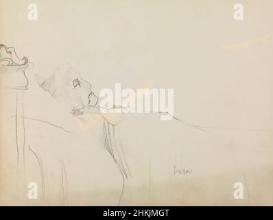 Art inspiré par la vieille femme endormi, James Ensor, 1895, dessin, vers 1895, Art belge, œuvres classiques modernisées par Artotop avec une touche de modernité. Formes, couleur et valeur, impact visuel accrocheur sur l'art émotions par la liberté d'œuvres d'art d'une manière contemporaine. Un message intemporel qui cherche une nouvelle direction créative. Artistes qui se tournent vers le support numérique et créent le NFT Artotop Banque D'Images