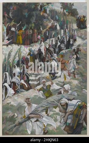 Art inspiré par la procession sur le Mont des oliviers, le cortège sur le mont des oliviers, la vie de notre Seigneur Jésus Christ, la vie de notre-Seigneur Jésus-Christ, James Tissot, Français, 1836-1902, aquarelle opaque sur graphite sur papier vélin gris, France, 1886-1894, image : 8 5/8 x 5, œuvres classiques modernisées par Artotop avec une touche de modernité. Formes, couleur et valeur, impact visuel accrocheur sur l'art émotions par la liberté d'œuvres d'art d'une manière contemporaine. Un message intemporel qui cherche une nouvelle direction créative. Artistes qui se tournent vers le support numérique et créent le NFT Artotop Banque D'Images