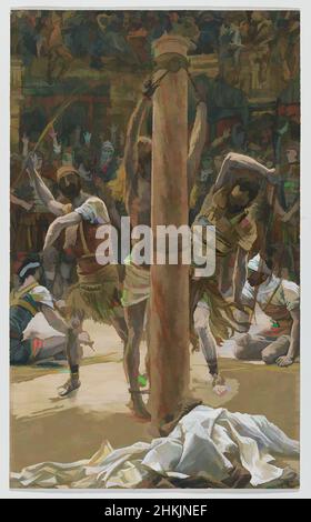 Art inspiré par le fléau sur le dos, la flagellation de dos, la vie de notre Seigneur Jésus Christ, la vie de notre-Seigneur Jésus-Christ, James Tissot, français, 1836-1902, aquarelle opaque sur graphite sur papier vélin gris, France, 1886-1894, image : 14 5/8 x 8 13/16 po, 37,1 x 22,4, œuvres classiques modernisées par Artotop avec une touche de modernité. Formes, couleur et valeur, impact visuel accrocheur sur l'art émotions par la liberté d'œuvres d'art d'une manière contemporaine. Un message intemporel qui cherche une nouvelle direction créative. Artistes qui se tournent vers le support numérique et créent le NFT Artotop Banque D'Images