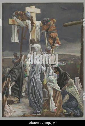 Art inspiré par le désir de la Croix, la descente de croix, la vie de notre Seigneur Jésus Christ, la vie de notre-Seigneur Jésus-Christ, James Tissot, Français, 1836-1902, aquarelle opaque sur graphite sur papier vélin gris, France, 1886-1894, image : 13 1/4 x 9 9/16 po, 33,7 x 24,3 cm, œuvres classiques modernisées par Artotop avec une touche de modernité. Formes, couleur et valeur, impact visuel accrocheur sur l'art émotions par la liberté d'œuvres d'art d'une manière contemporaine. Un message intemporel qui cherche une nouvelle direction créative. Artistes qui se tournent vers le support numérique et créent le NFT Artotop Banque D'Images