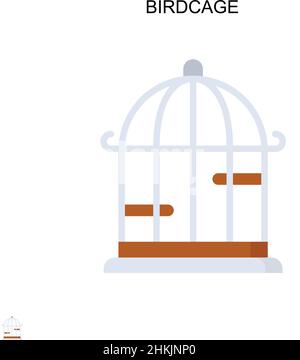 Icône de vecteur simple Birdcage.Modèle de conception de symbole d'illustration pour élément d'interface utilisateur Web mobile. Illustration de Vecteur