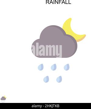 Icône de vecteur simple de pluie.Modèle de conception de symbole d'illustration pour élément d'interface utilisateur Web mobile. Illustration de Vecteur