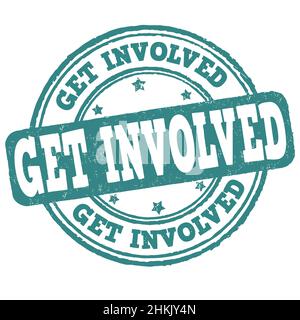 Participez à la grunge caoutchouc timbre sur fond blanc, illustration vectorielle Illustration de Vecteur