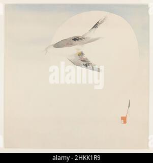 Art inspiré par Cuckoo avec pleine lune, Ogata Gekko, japonais, 1859-1920, imprimé color block sur papier, Japon, ca. 1890-1910, période Meiji, 9 3/8 x 9 3/4 po., 23,8 x 24,8 cm, animaux, aviaires, oiseaux, calme, tons frais, tons de terre, faune, vol, harmonie, Méditative, minimale, lune, nature, œuvres classiques modernisées par Artotop avec une touche de modernité. Formes, couleur et valeur, impact visuel accrocheur sur l'art émotions par la liberté d'œuvres d'art d'une manière contemporaine. Un message intemporel qui cherche une nouvelle direction créative. Artistes qui se tournent vers le support numérique et créent le NFT Artotop Banque D'Images