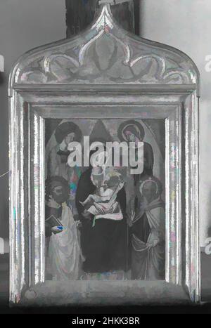 Art inspiré par la Vierge à l'enfant, accompagné des saints Pierre, Catherine d'Alexandrie, une femme Saint et Anthony Abbé, Martino di Bartolomeo, italien, Sienese School, vers 1365/70-1435, Tempera sur panneau de bois, Italie, ca. 1408, 8 1/4 x 6 1/2 po, 21,0 x 16,5 cm, bébé, env. 1408, enfant, oeuvres classiques modernisées par Artotop avec une touche de modernité. Formes, couleur et valeur, impact visuel accrocheur sur l'art émotions par la liberté d'œuvres d'art d'une manière contemporaine. Un message intemporel qui cherche une nouvelle direction créative. Artistes qui se tournent vers le support numérique et créent le NFT Artotop Banque D'Images