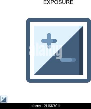 Icône de vecteur simple d'exposition.Modèle de conception de symbole d'illustration pour élément d'interface utilisateur Web mobile. Illustration de Vecteur
