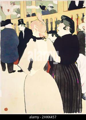 Art inspiré par au Moulin Rouge, au Moulin Rouge, Henri de Toulouse-Lautrec, français, 1864-1901, Lithographie sur papier vélin, 1892, feuille: 23 15/16 x 18 5/16 po., 60,8 x 46,5 cm, Belle Epoque, Cabaret, Club, demi-monde, Divertissement, France, Français, la, la Goulue et sa sœur, la, oeuvres classiques modernisées par Artotop avec une touche de modernité. Formes, couleur et valeur, impact visuel accrocheur sur l'art émotions par la liberté d'œuvres d'art d'une manière contemporaine. Un message intemporel qui cherche une nouvelle direction créative. Artistes qui se tournent vers le support numérique et créent le NFT Artotop Banque D'Images