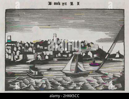 Art inspiré de Brooklyn, New York, gravure de Woodcut sur papier, 19th Century, 2 13/16 x 4 1/8 po., 7,1 x 10,5 cm, œuvres classiques modernisées par Artotop avec une touche de modernité. Formes, couleur et valeur, impact visuel accrocheur sur l'art émotions par la liberté d'œuvres d'art d'une manière contemporaine. Un message intemporel qui cherche une nouvelle direction créative. Artistes qui se tournent vers le support numérique et créent le NFT Artotop Banque D'Images