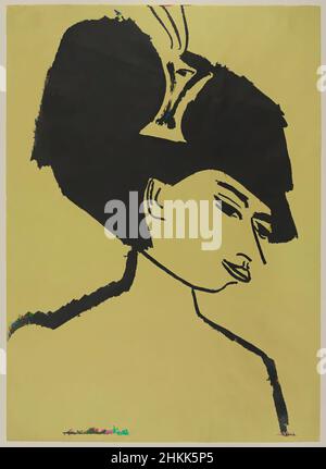 Art inspiré par Milliner avec chapeau, Modistin mit Hut, Ernst Ludwig Kirchner, allemand, 1880-1938, Lithographie sur papier vélin, Allemagne, 1910, image: 23 9/16 x 17 po., 59,8 x 43,2 cm, 1910, expressionniste, allemand, expressionniste allemand, chapeau, IMLS, kirchner, dame, lithographie, Jaune, œuvres classiques modernisées par Artotop avec une touche de modernité. Formes, couleur et valeur, impact visuel accrocheur sur l'art émotions par la liberté d'œuvres d'art d'une manière contemporaine. Un message intemporel qui cherche une nouvelle direction créative. Artistes qui se tournent vers le support numérique et créent le NFT Artotop Banque D'Images