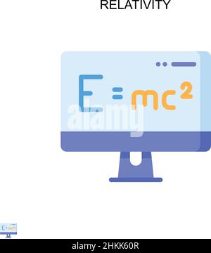 Icône de vecteur simple de relativité.Modèle de conception de symbole d'illustration pour élément d'interface utilisateur Web mobile. Illustration de Vecteur
