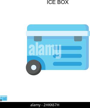 Icône de vecteur simple de la boîte à glace.Modèle de conception de symbole d'illustration pour élément d'interface utilisateur Web mobile. Illustration de Vecteur