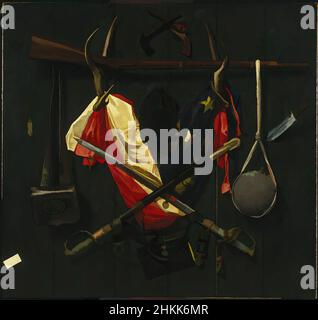 Art inspiré par les emblèmes de la guerre civile, Alexander Pope, américain, 1849-1924, huile sur toile, 1888, 54 3/16 x 51 1/8 po, 137,6 x 129,8 cm, 1800s, 19th Century, Alexander Pope, américain, Pétrole américain, Americana, ceinture, cantine, guerre civile, Armes de guerre civile, pays, Swords croisé, mort, oeuvres classiques modernisées par Artotop avec une touche de modernité. Formes, couleur et valeur, impact visuel accrocheur sur l'art émotions par la liberté d'œuvres d'art d'une manière contemporaine. Un message intemporel qui cherche une nouvelle direction créative. Artistes qui se tournent vers le support numérique et créent le NFT Artotop Banque D'Images
