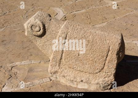 Une collection d'objets anciens en pierre et de statues dans le Musée en plein air, Nakhchivan, République autonome de Nakhchivan, un exclave de l'Azerbaïdjan Banque D'Images