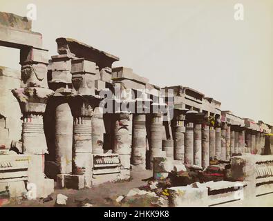 Art inspiré par Pavillion de Nectanebo, philae, vue du sud-est de la Colonnade occidentale au Temple d'Isis, photographie en argent d'albumine, fin 19th siècle, image/feuille: 7 3/4 x 10 1/4 po, 19,7 x 26 cm, Photographie en argent d'albumine, Antonio Beato, Architecture, Assouan, Black and, Classic œuvres modernisées par Artotop avec une touche de modernité. Formes, couleur et valeur, impact visuel accrocheur sur l'art émotions par la liberté d'œuvres d'art d'une manière contemporaine. Un message intemporel qui cherche une nouvelle direction créative. Artistes qui se tournent vers le support numérique et créent le NFT Artotop Banque D'Images