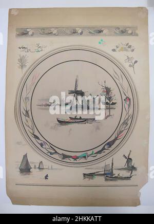 Art inspiré par Design for plate, Charles Volkmar, cuisine américaine, 1841-1914, encre et lavage sur papier, env. 1885, 19 3/4 x 14 po, 50,2 x 35,6 cm, œuvres classiques modernisées par Artotop avec une touche de modernité. Formes, couleur et valeur, impact visuel accrocheur sur l'art émotions par la liberté d'œuvres d'art d'une manière contemporaine. Un message intemporel qui cherche une nouvelle direction créative. Artistes qui se tournent vers le support numérique et créent le NFT Artotop Banque D'Images