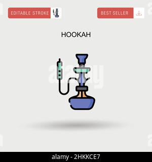 Icône de vecteur simple du narguilé. Illustration de Vecteur