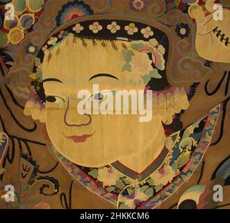 Art inspiré de la suspension murale brodée, l'une des paires, soie, broderie de fil d'argent métallique, paillettes et mélange de coton, Chine, env. 1900, dynastie Qing, dynastie Qing, 132 x 102 po., 335,3 x 259,1 cm, soie, oeuvres classiques modernisées par Artotop avec une touche de modernité. Formes, couleur et valeur, impact visuel accrocheur sur l'art émotions par la liberté d'œuvres d'art d'une manière contemporaine. Un message intemporel qui cherche une nouvelle direction créative. Artistes qui se tournent vers le support numérique et créent le NFT Artotop Banque D'Images