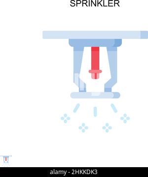 Icône de vecteur simple de l'arroseur.Modèle de conception de symbole d'illustration pour élément d'interface utilisateur Web mobile. Illustration de Vecteur