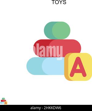 Icône de vecteur simple de jouets.Modèle de conception de symbole d'illustration pour élément d'interface utilisateur Web mobile. Illustration de Vecteur