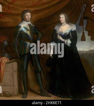 Art inspiré par le double portrait de Frederik Hendrik 1584-1647 et Amalia van Solms-Braunfels 1602-1675, Gerrit van Honthorst, c. 1637 - 1638, oeuvres classiques modernisées par Artotop avec une touche de modernité. Formes, couleur et valeur, impact visuel accrocheur sur l'art émotions par la liberté d'œuvres d'art d'une manière contemporaine. Un message intemporel qui cherche une nouvelle direction créative. Artistes qui se tournent vers le support numérique et créent le NFT Artotop Banque D'Images