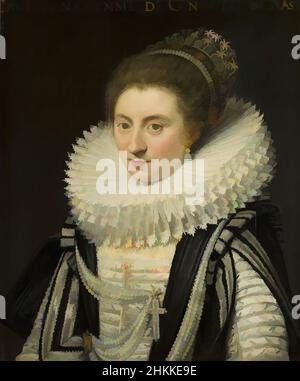 Art inspiré par Portrait d'Ernestine Yolande 1594-1663, Princesse de ligne, Jan Anthonisz van Ravesteyn, après 1618, oeuvres classiques modernisées par Artotop avec une touche de modernité. Formes, couleur et valeur, impact visuel accrocheur sur l'art émotions par la liberté d'œuvres d'art d'une manière contemporaine. Un message intemporel qui cherche une nouvelle direction créative. Artistes qui se tournent vers le support numérique et créent le NFT Artotop Banque D'Images