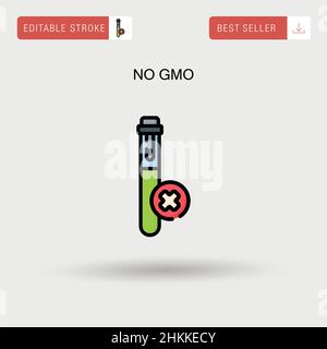 Pas d'icône de vecteur simple gmo. Illustration de Vecteur