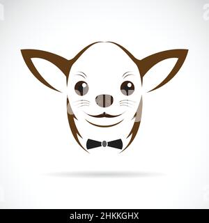 Image vectorielle d'un chien chihuahua sur fond blanc.Illustration vectorielle superposée facile à modifier. Illustration de Vecteur