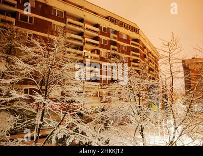 Hiver à Sarajevo avec beaucoup de neige Banque D'Images