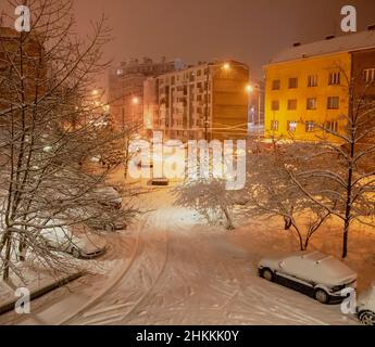 Hiver à Sarajevo avec beaucoup de neige Banque D'Images