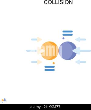 Icône de vecteur simple de collision.Modèle de conception de symbole d'illustration pour élément d'interface utilisateur Web mobile. Illustration de Vecteur