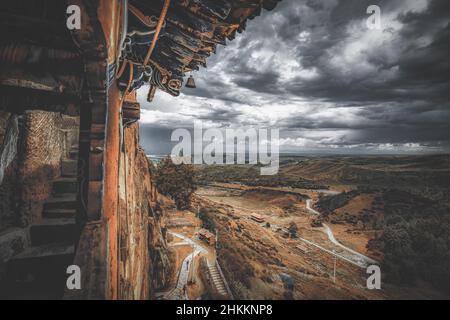 Temple Mati à Zhangye, province de Gansu, Chine Banque D'Images