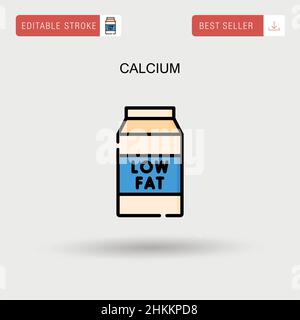 Icône de vecteur simple calcium. Illustration de Vecteur