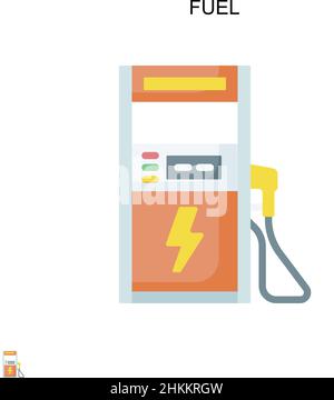 Icône vecteur simple de carburant.Modèle de conception de symbole d'illustration pour élément d'interface utilisateur Web mobile. Illustration de Vecteur