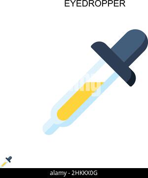 Icône de vecteur simple de la pipette.Modèle de conception de symbole d'illustration pour élément d'interface utilisateur Web mobile. Illustration de Vecteur