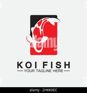 Modèle vectoriel de logo Koi Fish Illustration de Vecteur