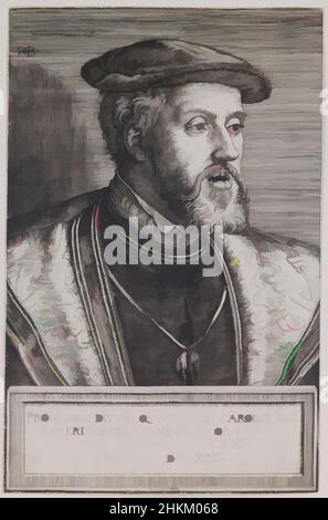 Art inspiré par l'empereur Charles V, Barthel Beham, allemand, 1502-1540, 1531, Gravure, tirages, plaque : 8 3/16 x 5 5/16 po. (20,8 x 13,5 cm, œuvres classiques modernisées par Artotop avec une touche de modernité. Formes, couleur et valeur, impact visuel accrocheur sur l'art émotions par la liberté d'œuvres d'art d'une manière contemporaine. Un message intemporel qui cherche une nouvelle direction créative. Artistes qui se tournent vers le support numérique et créent le NFT Artotop Banque D'Images