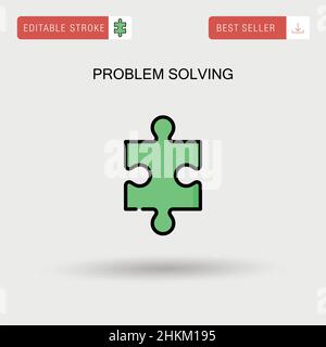 Résolution de problèmes icône de vecteur simple. Illustration de Vecteur