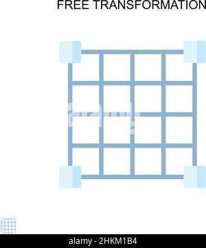 Icône de vecteur simple de transformation libre.Modèle de conception de symbole d'illustration pour élément d'interface utilisateur Web mobile. Illustration de Vecteur