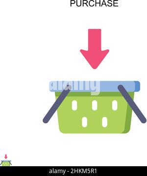 Acheter une icône de vecteur simple.Modèle de conception de symbole d'illustration pour élément d'interface utilisateur Web mobile. Illustration de Vecteur